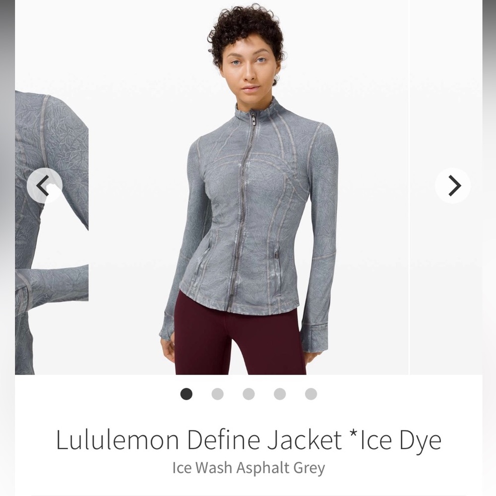 Lululemon Define Jacket *Ice Dye
Ice Wash Asphalt Grey. Size 4. EUC